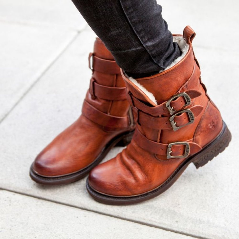 Frye Valerie Shearling-lined Ankle Boot Sz. 7.5
